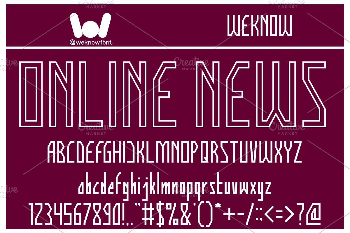 human alter ego font, a Font by weknow (Photo 5 of 5)