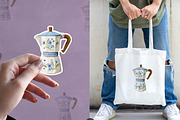 French Cafe Clipart - Cafe de Paris, a Decorative Illustration by PaintPixelCo (Thumbnail 9 of 14)