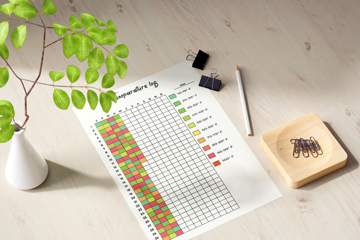 Temperature Log | Monthly Weather, a Print Template by Graphicsnext (Photo 1 of 4)