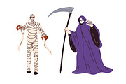 Halloween people set + patterns, a Person Illustration by Good Studio (Thumbnail 3 of 19)
