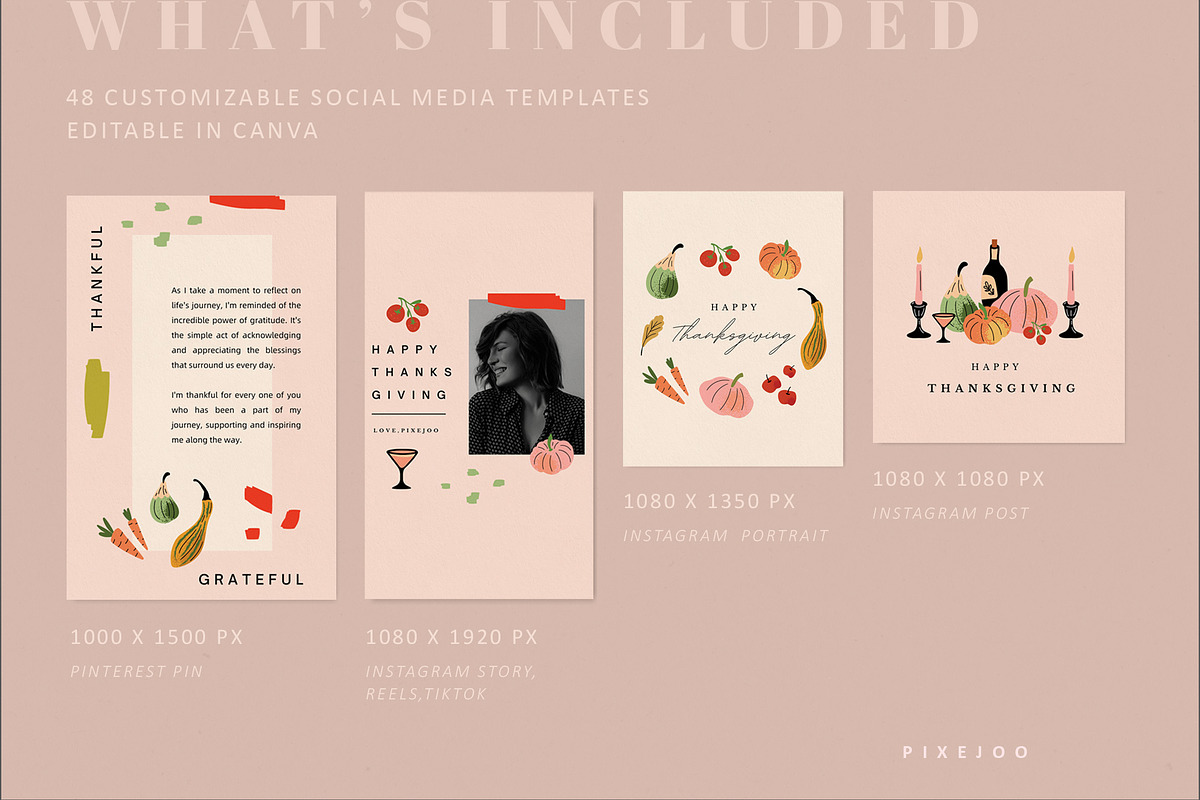 Festive Thanksgiving Social Media, a Social Media Template by Pixejoo (Photo 2 of 9)