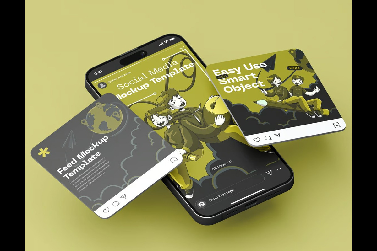Instagram Mockup, an Advertising Mockup by Se٧enStudio (Photo 4 of 5)