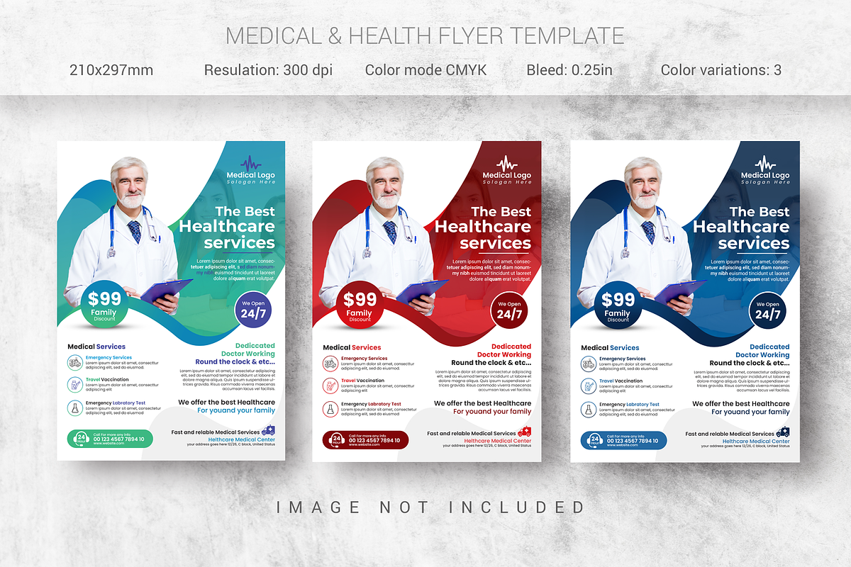 Medical & Health Flyer Template (Edi, a Flyer Template by Creativpixl (Photo 1 of 6)