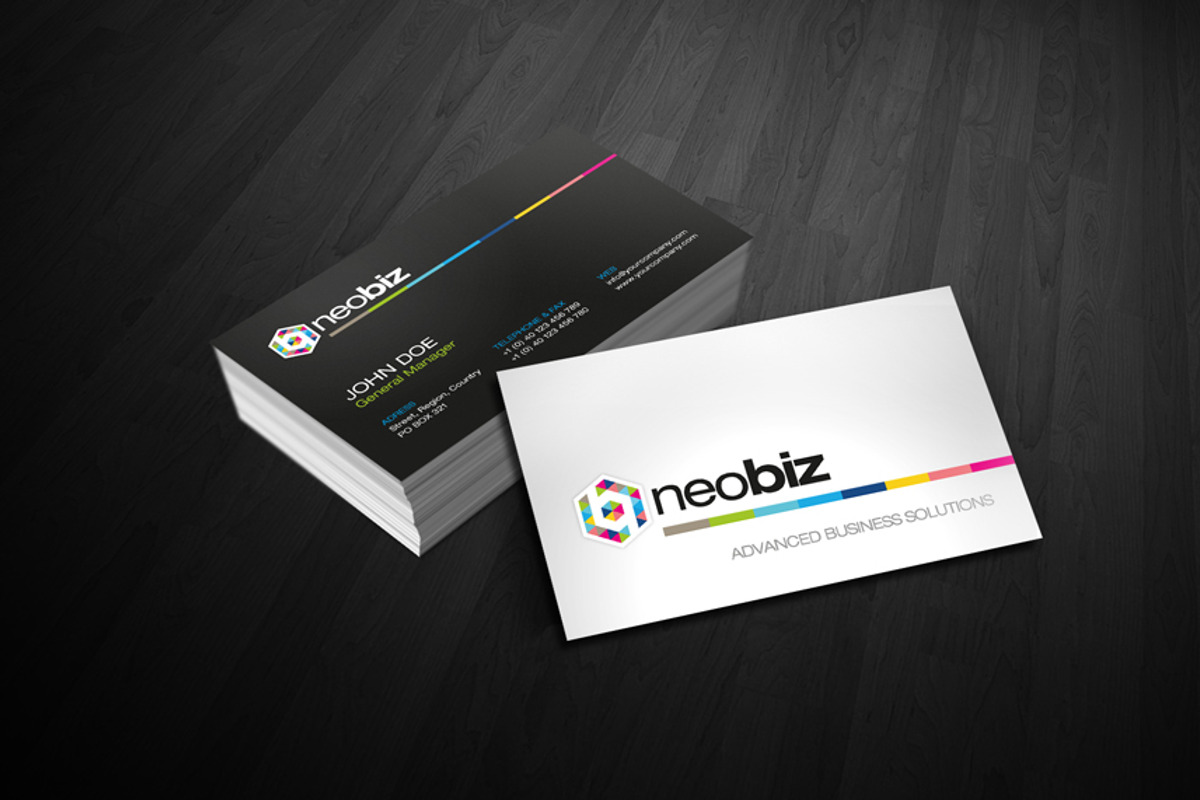RW Neobiz Modern Identity + Logo, a Stationery Template by Reclameworks (Photo 2 of 5)