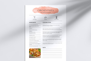 DIY Recipe Sheet Canva Template