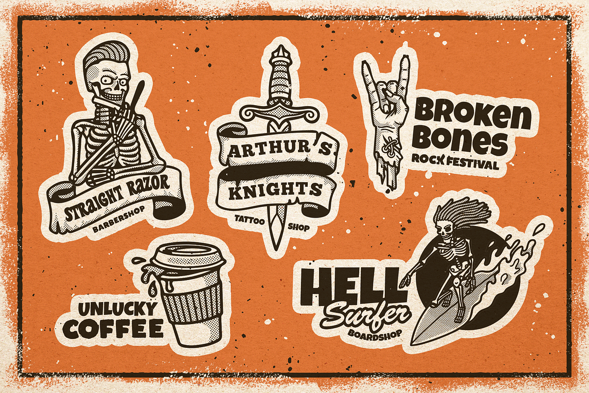 Old School Illustration Set, an Object Illustration by Vintage Voyage Supply (Photo 9 of 14)