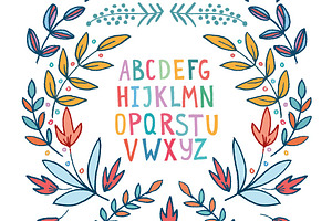 Hand drawn alphabet