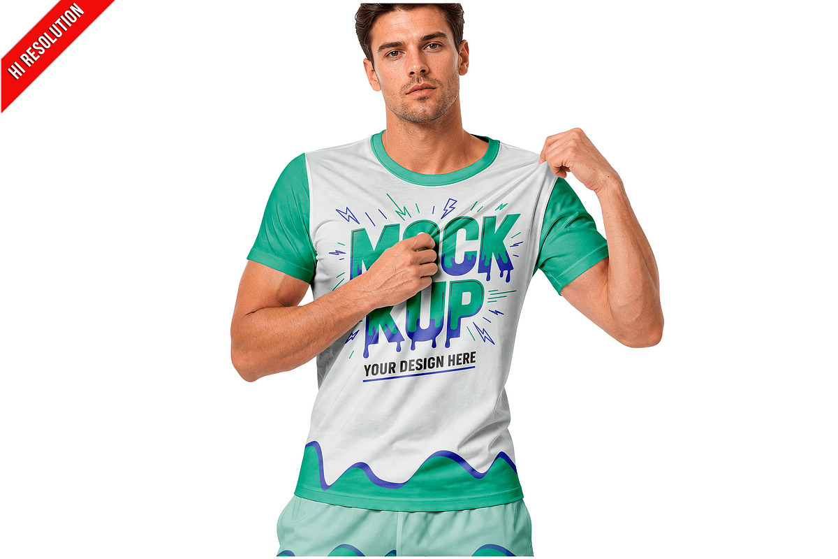 T-shirt Shoulder Stretch PSD, a Shirt Mockup by Bruno's Shop (Photo 1 of 3)