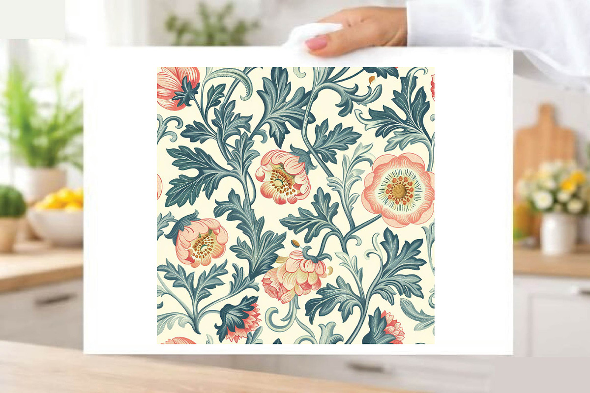 Vintage William Morris Style Floral, a Pattern Graphic by SVGArt (Photo 6 of 9)