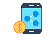 Share Flat Icon, a Duotone Icon by Pexelpy (Thumbnail 1 of 2)