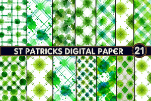 St Patricks Digital Paper, a Texture Illustration by Designworld