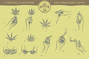 Cannabis & Hand vintage illustration, a Healthcare Illustration by Fat Hamster (Thumbnail 4 of 16)
