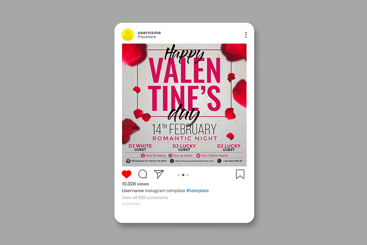 Valentine Day - Flyer Template, a Flyer Template by imadeDesign (Photo 3 of 3)