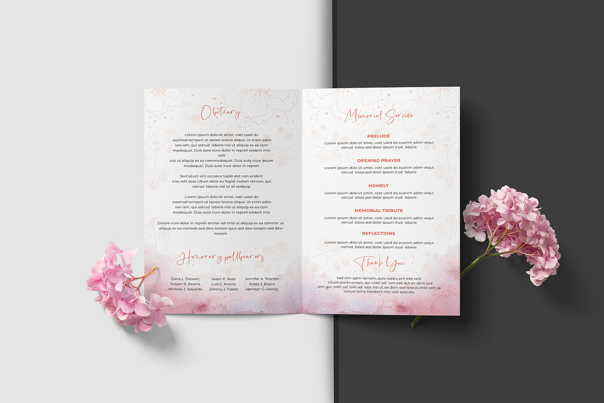 Funeral Program And Prayer Card, a Brochure Template by crazyOWL (Photo 2 of 7)