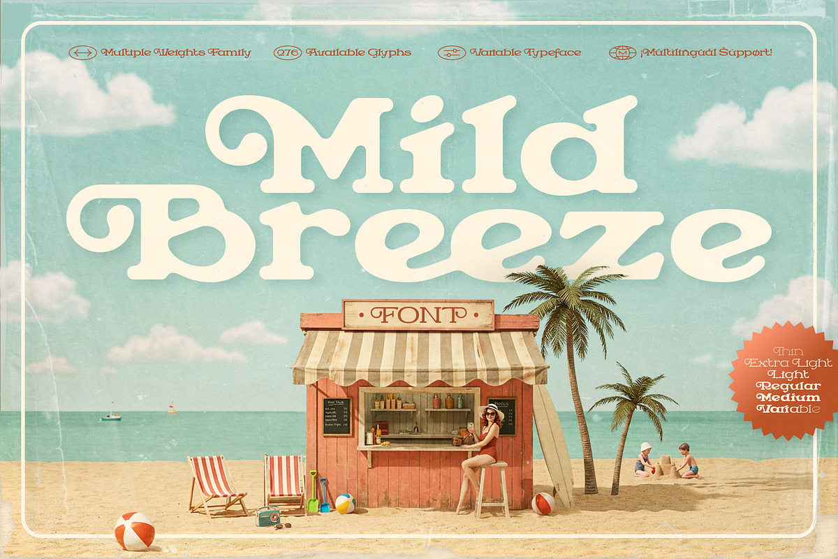 Mild Breeze Font Family, a Serif Font by Gleb Guralnyk (Photo 1 of 9)
