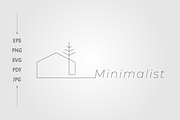 Minimalist logo with a house tree, an Object Graphic by lawoel (Thumbnail 1 of 3)