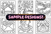 Easy Eid Mubarak Coloring Pages, a Seasonal Illustration by Craftsbeefy (Thumbnail 2 of 4)
