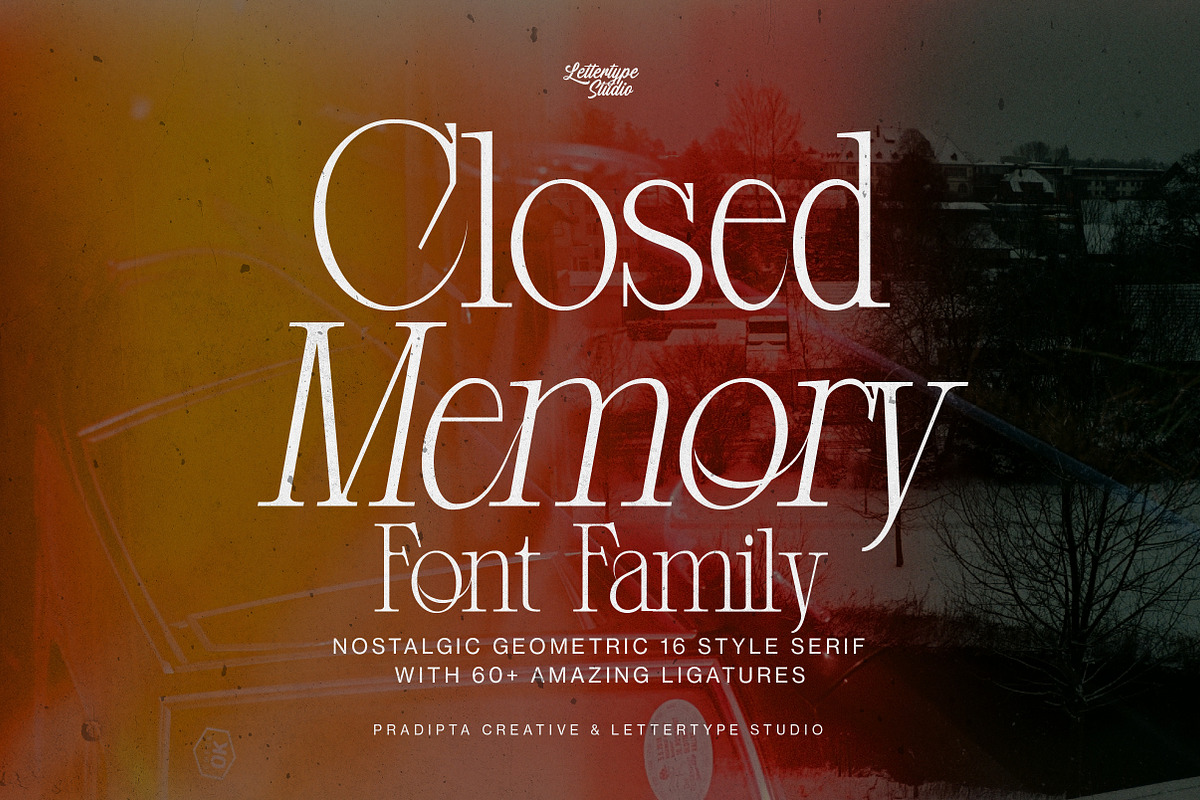 Closed Memory Nostalgic Editorial, a Serif Font by Lettertype Studio (Photo 1 of 16)