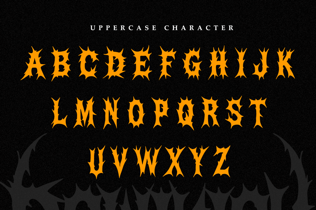 Vortex Dominion - Death Metal Font, a Blackletter Font by Masyafi Studio (Photo 9 of 9)