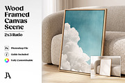 Wood Framed Canvas 2x3 PSD Mockup, a Household Mockup by Julian Adams (Thumbnail 1 of 3)