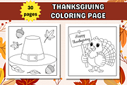 Cute Thanksgiving Coloring Page, a Seasonal Illustration by Salaly (Thumbnail 8 of 10)