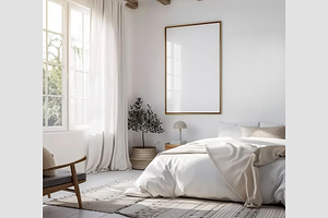 Mockup Frame Set in Luxury Bedroom, an Architecture Photo by GFXCity