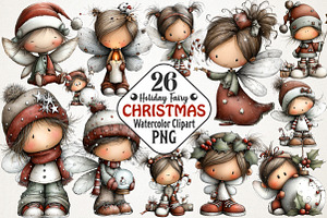 Christmas Holiday Fairy Clipart, an Illustration by RobertsArt