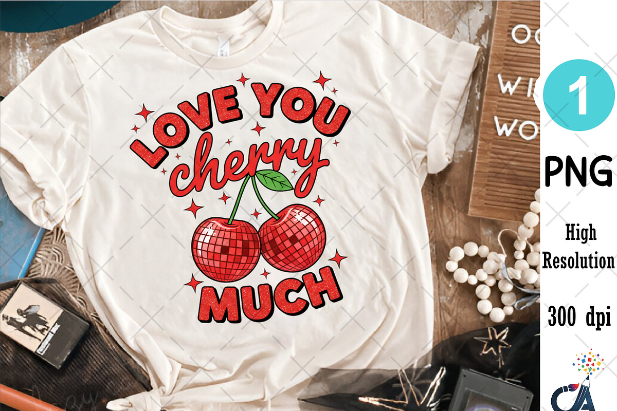 Love You Cherry Much PNG, an Illustration by Creative Art (Photo 5 of 6)