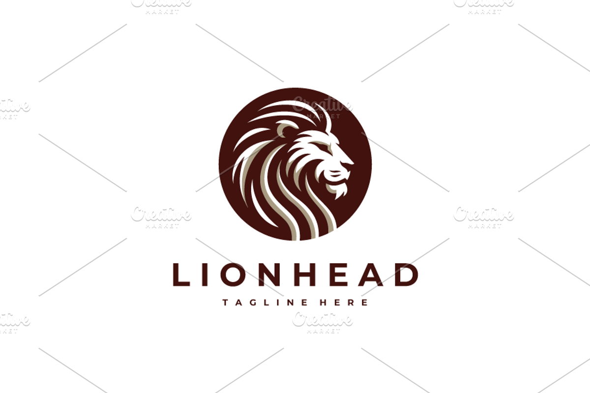 Lion Head Illustration Vector Logo, a Branding & Logo Template by yopie (Photo 1 of 3)
