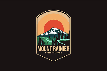 Mount Rainier National park logo, a Branding & Logo Template by DOMHOUZE