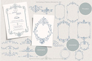 Vintage Blue French Ornamental Set, a Decorative Illustration by AlenaVlasko stock Market (Thumbnail 1 of 8)
