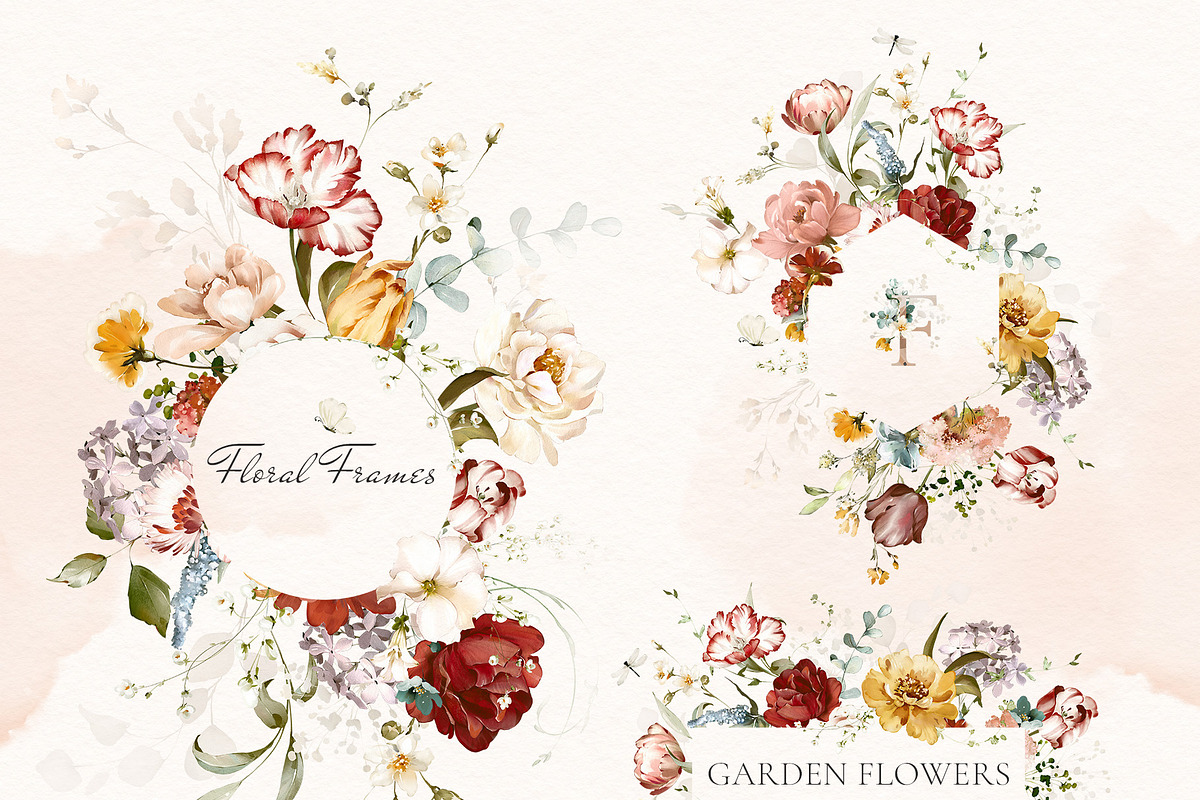 Watercolor Garden Flowers, a Decorative Illustration by Lisima (Photo 16 of 25)