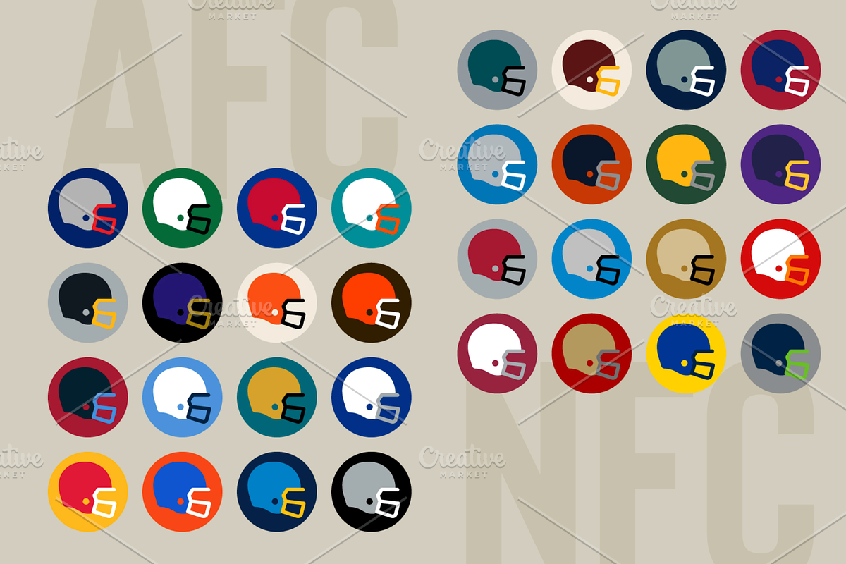 Custom Fantasy Football Helmet Icons, a Solid Icon by Nickosuave (Photo 2 of 14)