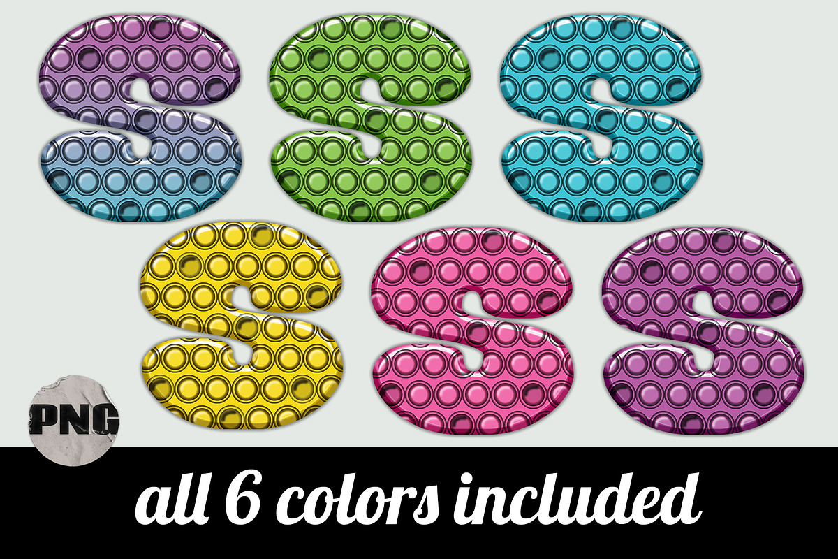 Pastel Bubble Pop Alphabet PNG Set, an Object Illustration by AlexandHer Digital Art (Photo 2 of 5)