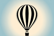 Hot Air Balloon Silhouette Bundle, an Illustration by Designs_River (Thumbnail 4 of 9)