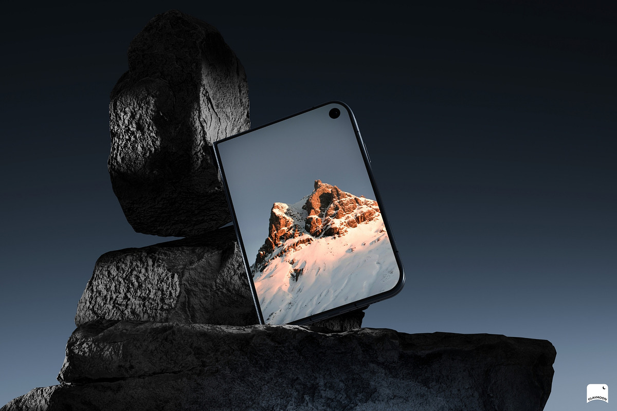 iPhone Duo Foldable Mockup, an iPhone Mockup by Claymoon Lab (Photo 2 of 4)