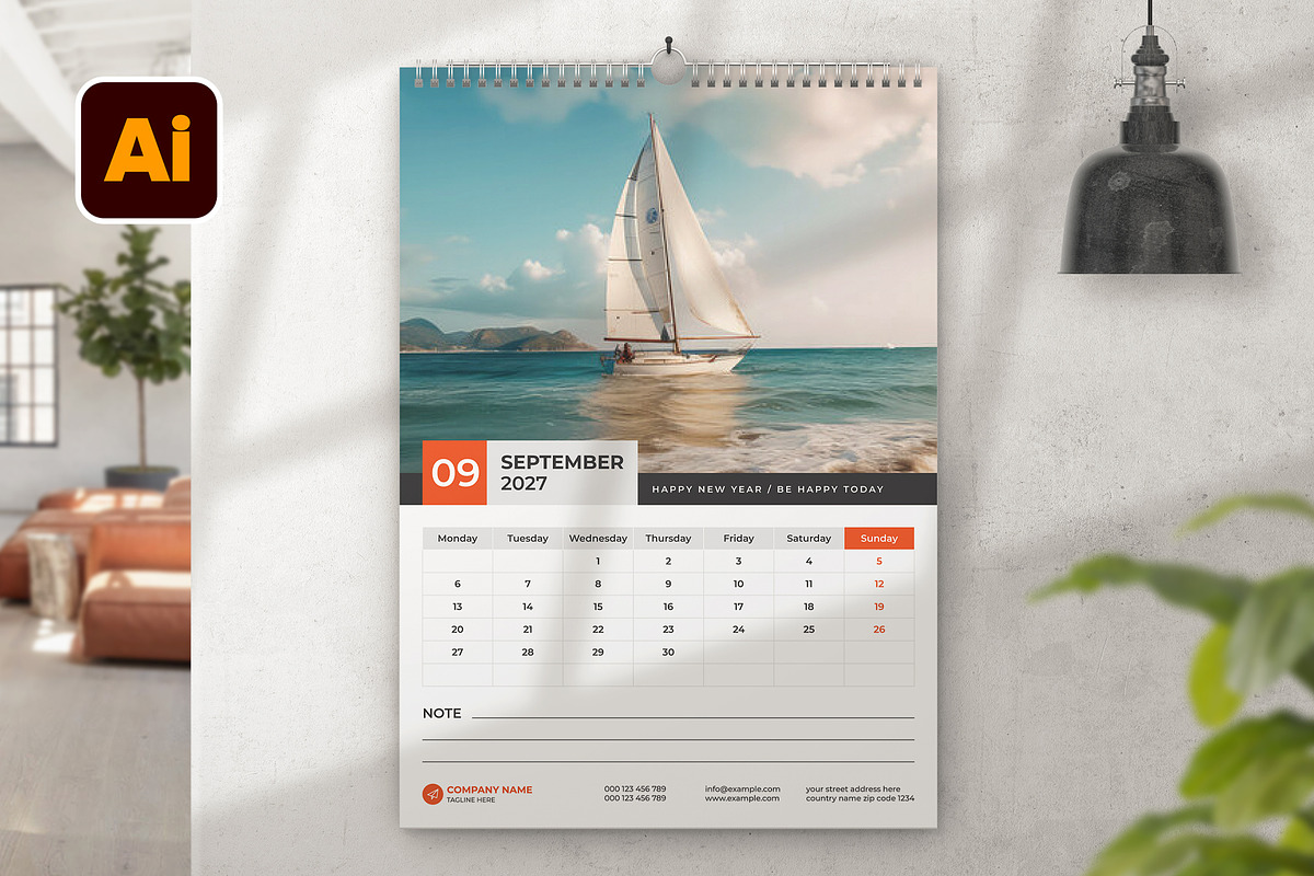 Wall Calendar 2027, a Stationery Template by Sofir Nayeem (Photo 3 of 3)