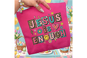 Jesus is Enough PNG,Christian Retro, an Illustration by Designking (Thumbnail 2 of 6)