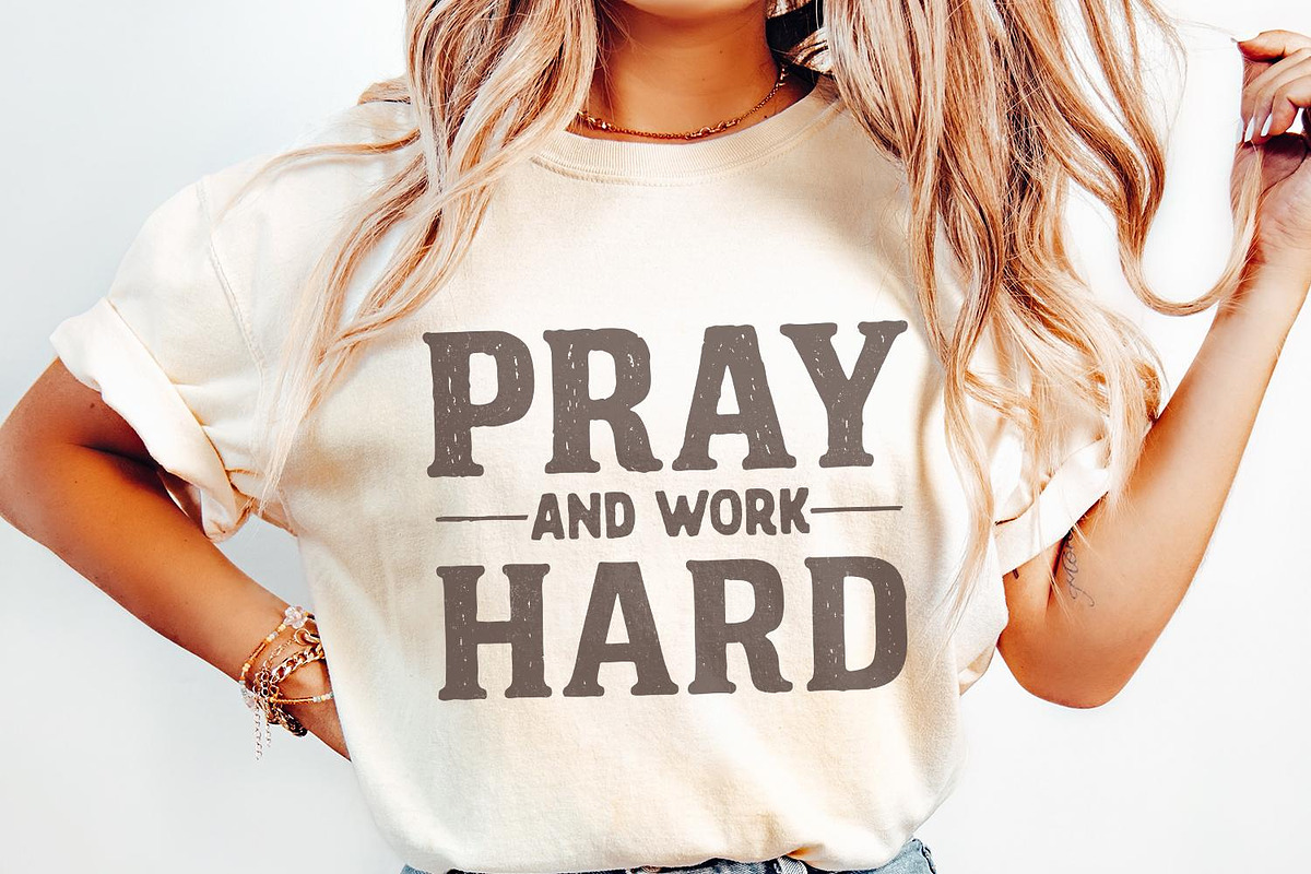 Pray And Work Hard PNG, an Illustration by SharpMarketplace (Photo 2 of 9)