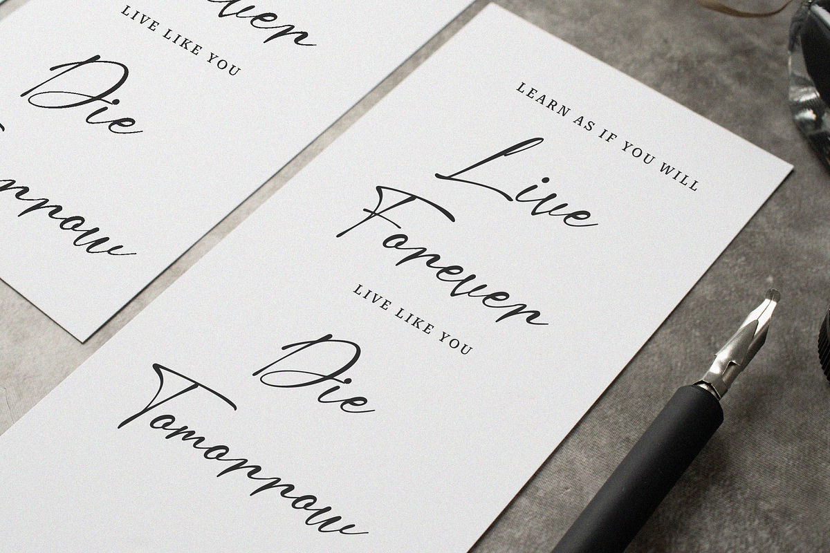 Amatullah Mahiya | Chic Calligraphy, a Handwritten Font by Denustudios (Photo 2 of 13)
