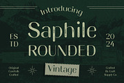 Saphile Rounded Vintage, a Sans Serif Font by Craft Supply Co. (Thumbnail 1 of 8)