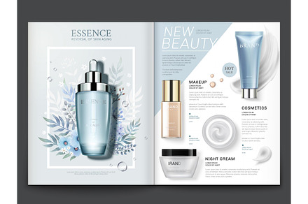 Cosmetic magazine template, a Magazine Template by TotallypicRF