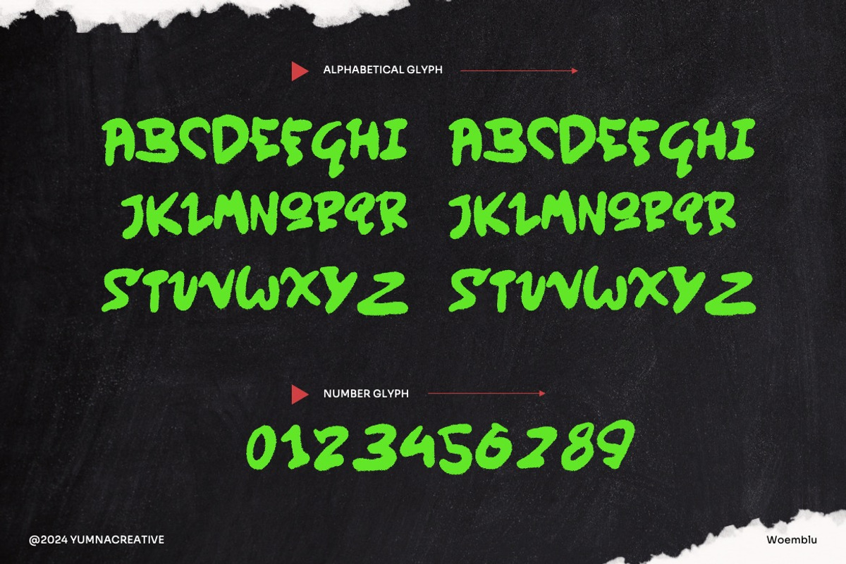 Woemblu - Retro Brush Font, a Handwritten Font by Dhabee (Photo 9 of 9)
