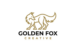 Golden Fox Luxury Logo Template