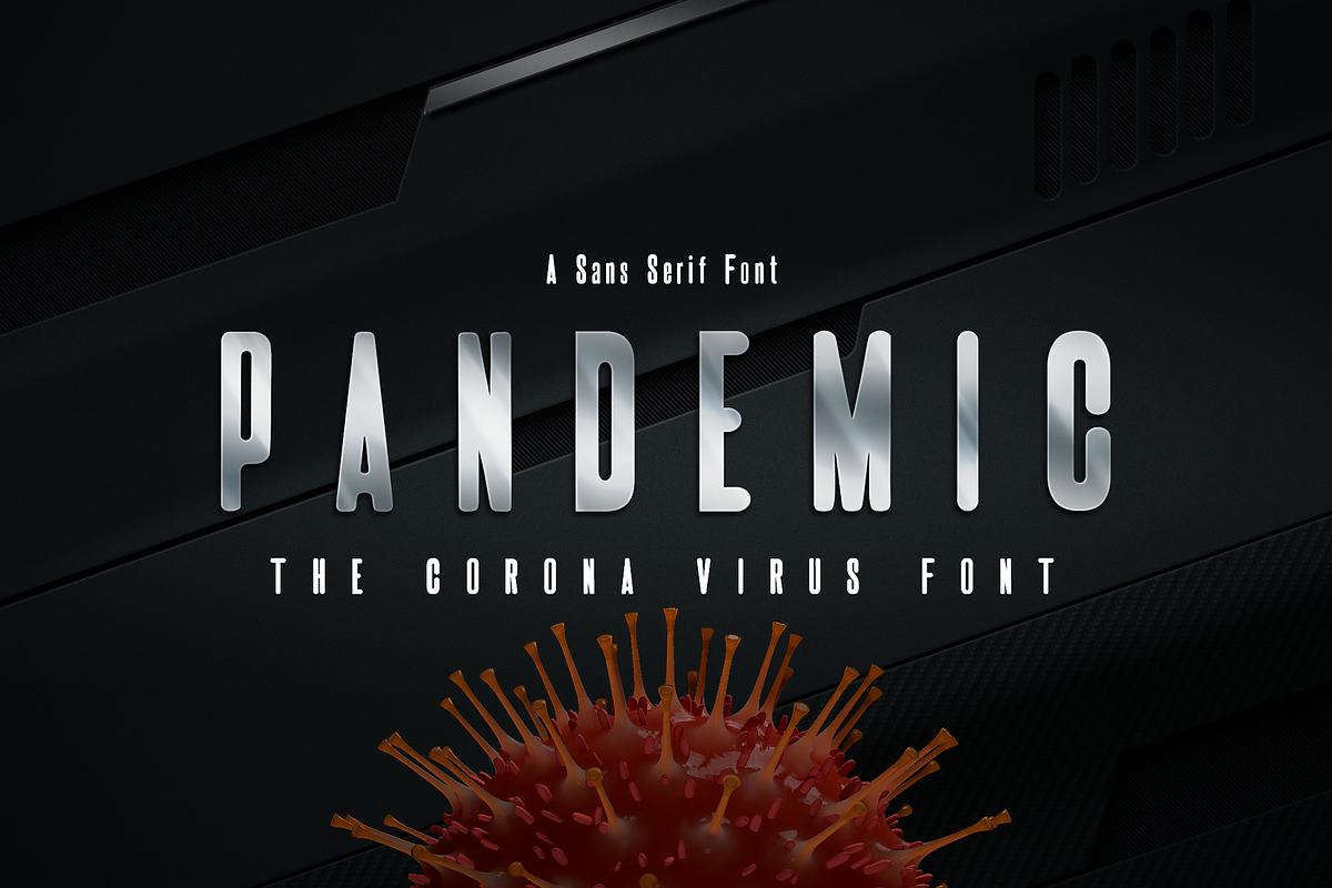 Corona Virus Font | Covid-19 Font, a Sans Serif Font by AN Productions (Photo 1 of 8)