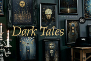 DARK TALES whimsical art prints, a Background Graphic by alenaganzhela (Thumbnail 1 of 12)