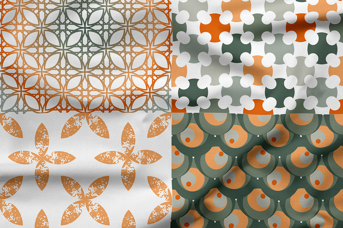 Autumn Geometric Seamless Patterns, a Pattern Graphic by KomannaArt (Photo 7 of 8)