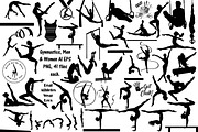 Gymnastics (Men/Women) AI EPS PNG, an Illustration by FrankiesDaughtersDesign (Thumbnail 1 of 8)
