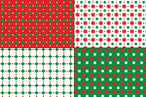 Seamless Red & Green Geometrics