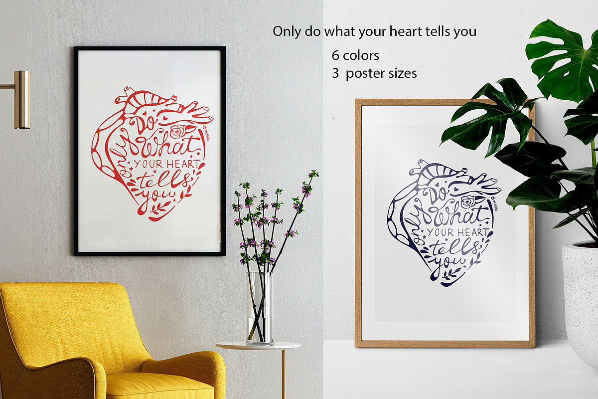 3 typography posters, an Education Illustration by Olillia (Photo 9 of 13)